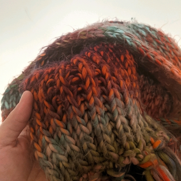 Chunky Knit Bohemian Scarf - Picture 7 of 7